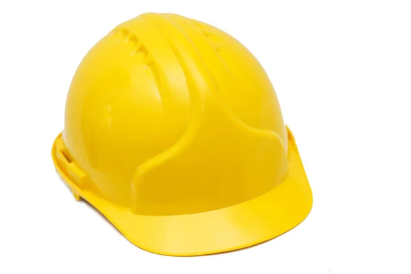 Beschermende helm geïsoleerd geel — Stockfoto