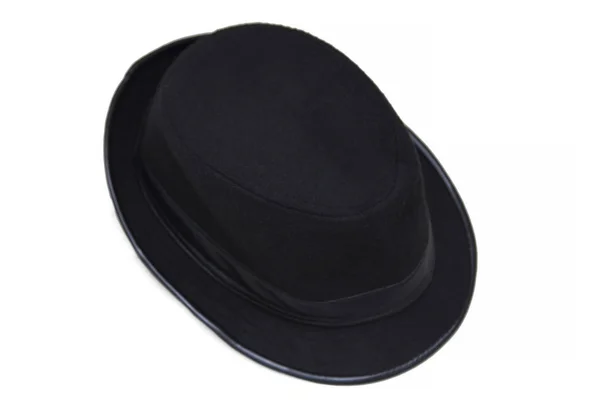 Μαύρο καπέλο απομονωμένο σε λευκό — Φωτογραφία Αρχείου