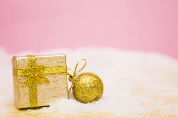Kartki Świąteczne Pudełko Śniegu — Zdjęcie stockowe