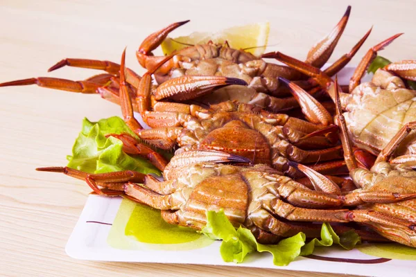 Seafood Crab Dish Lemon — Stock Photo, Image