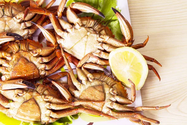 Fruits Mer Plat Crabe Citron — Photo