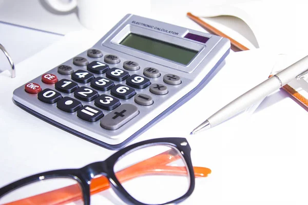 Calculator Office Table — Stock Photo, Image