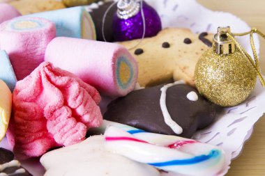 tanımlama bilgileri ve Noel candy marshmallow ile ürün yelpazesine