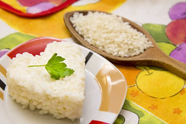 rice dish with heart shape