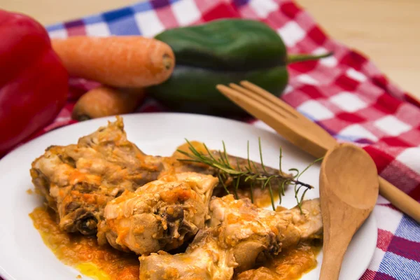 Estofado Conejo Con Pimientos — Foto de Stock