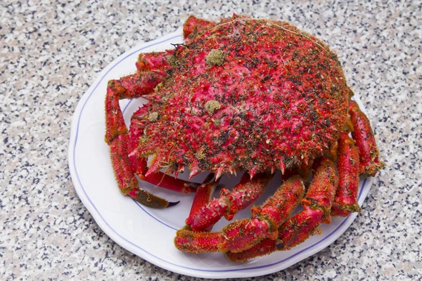 Plate Seafood Table Crab — Stock Photo, Image