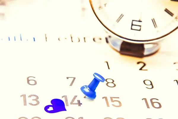 Erinnerung Kalender Vom Februar Valentinstag — Stockfoto