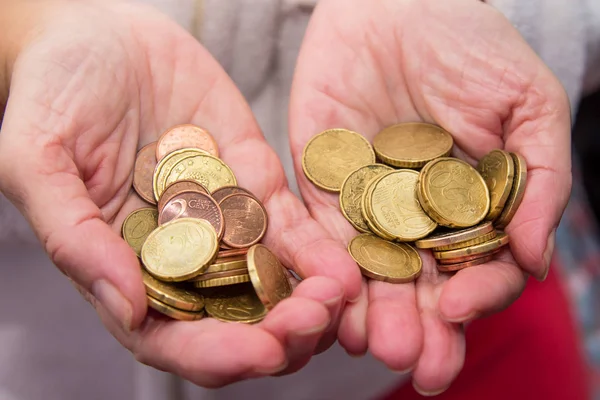 Hands Coins Saving Concept — Stock Photo, Image
