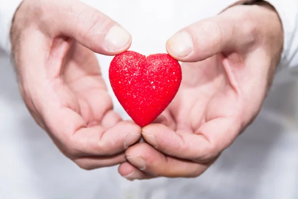 Tarjeta San Valentín Con Corazón Rojo — Foto de Stock