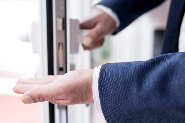 Man Teaching Building Real Estate Concept — Stock Photo, Image