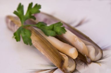 Deniz ürünleri, jilet stili ızgara.