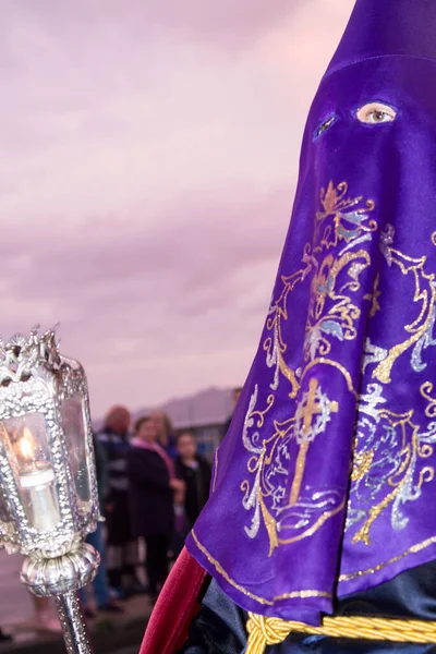 Desfile Procissão Semana Santa Espanha Europa — Fotografia de Stock