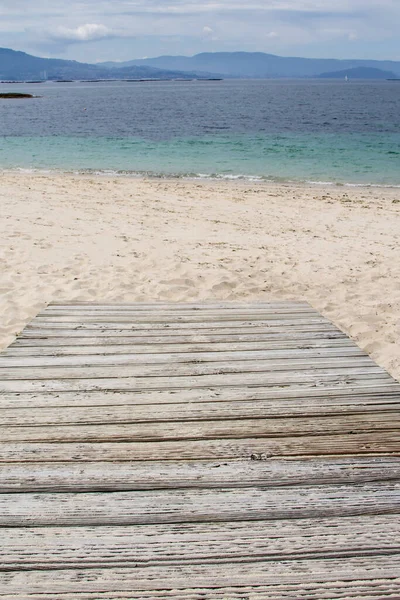 Τοπίο Της Παραλίας Θάλασσα Και Άμμο Γαλικία — Φωτογραφία Αρχείου