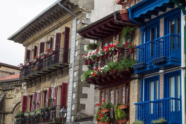 Byggnader Hus Och Arkitektur Hondarribia Baskien Spanien — Stockfoto