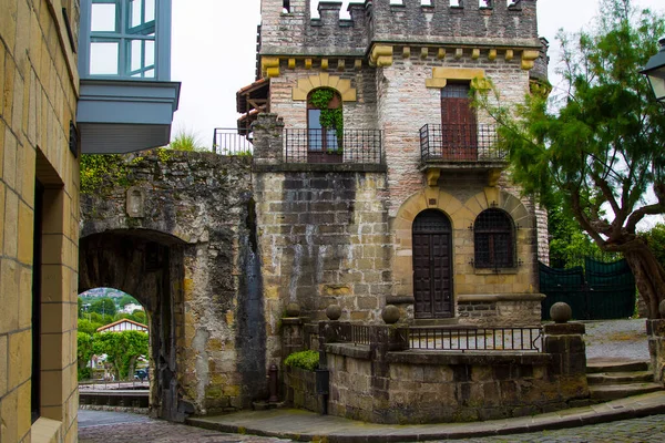 Stavby Domy Architektura Hondarribia Baskická Krajina Španělsko — Stock fotografie