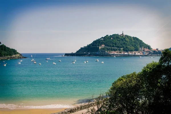 Vista Panoramica San Sebastian Campagna Basca Spagna — Foto Stock