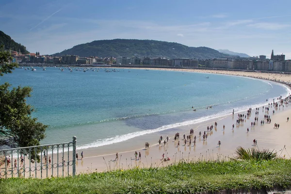 Spiaggia Conchiglie San Sebastian Donostia Guipuzcoa Spagna — Foto Stock