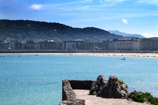 San Sebastian Panoramik Manzarası Bask Ülkesi Spanya — Stok fotoğraf