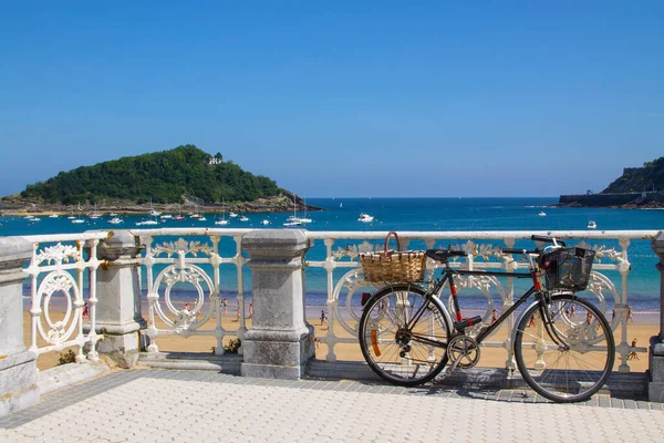 Spiaggia Conchiglie San Sebastian Donostia Guipuzcoa Spagna — Foto Stock