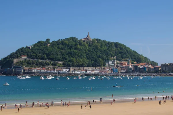 Spiaggia Conchiglie San Sebastian Donostia Guipuzcoa Spagna — Foto Stock