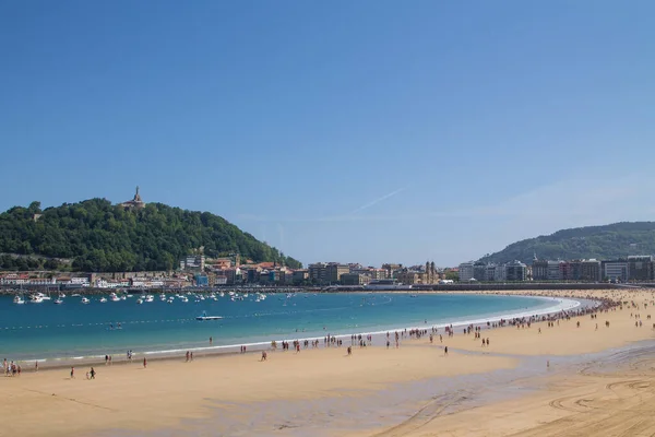 Spiaggia Conchiglie San Sebastian Donostia Guipuzcoa Spagna — Foto Stock