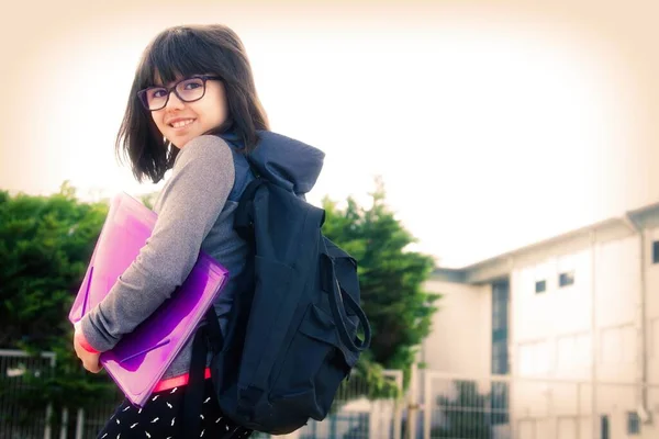 student on the way to school or campus, back to school concept