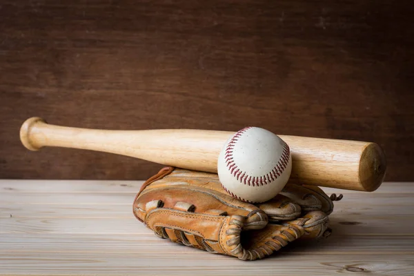 Μπέιζμπολ στο ξύλο παρασκήνιο. — Φωτογραφία Αρχείου