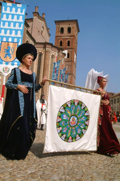 Asti Piemont Italien 2015 Palio Ist Ein Traditionelles Fest Mittelalterlichen — Stockfoto