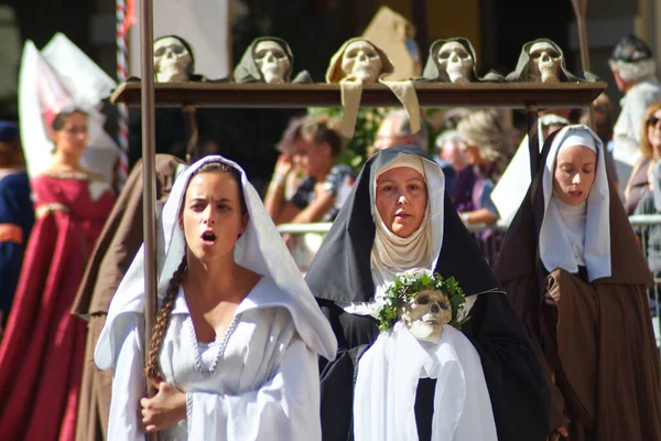 Asti Piedmont Ιταλία 2015 Παλιό Είναι Ένα Παραδοσιακό Φεστιβάλ Μεσαιωνικής — Φωτογραφία Αρχείου