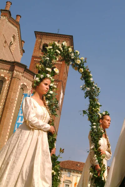 Asti Piedmont Italy 2015 Palio Traditional Festival Medieval Origins Exhibition — 스톡 사진