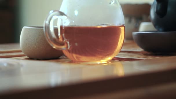Τσάι σε γυάλινο βαζάκι — Αρχείο Βίντεο