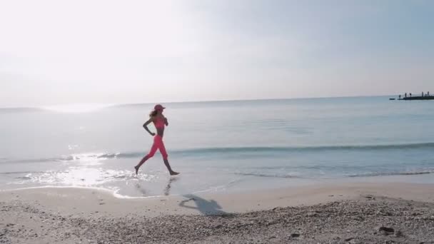 Fitness mulher correndo — Vídeo de Stock