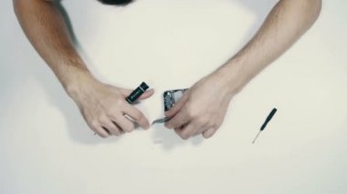 adam onarım Smartphone eller 