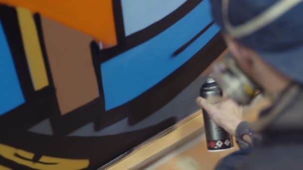 Homme dessin graffiti — Video