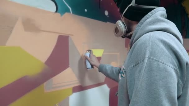 Homme dessin graffiti — Video