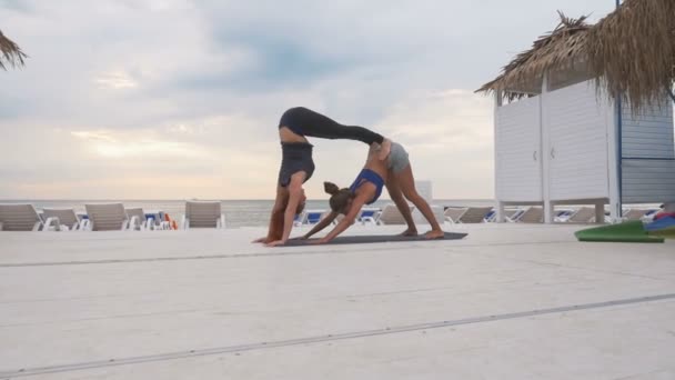 Gruppo di fitness facendo Yoga — Video Stock