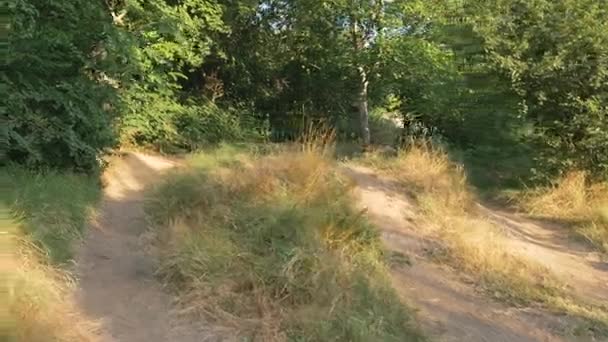 Агресивні гонки на велосипеді Даунхілл — стокове відео