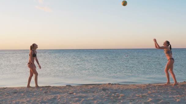 Жінки пограти у волейбол — стокове відео