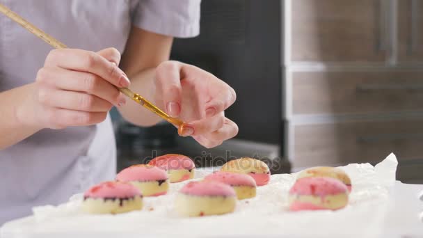 Female cooking at home — Stock Video