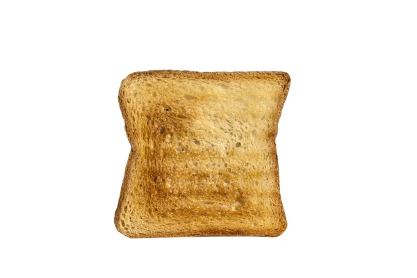 Zwieback isoliert auf weißem Hintergrund. Leckeres geröstetes Golden Toast Brot — Stockfoto