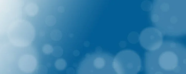 Abstract Blauwe Bokeh Banner Achtergrond Verjaardag Vaderdag Valentijnsdag Panorama Wazige — Stockfoto