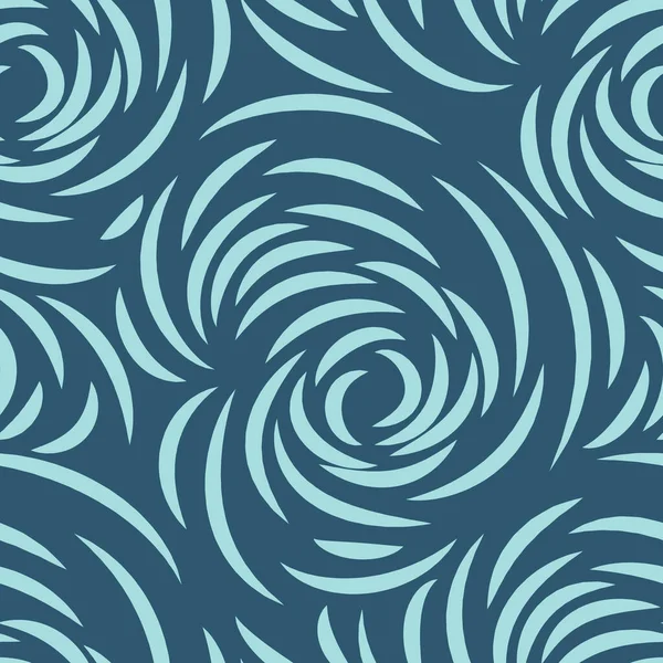 Blau nahtlose Linienmuster oder Pinselstriche in Form von Bögen. gemusterte Rose skizzenhaft für Stoffe — Stockvektor
