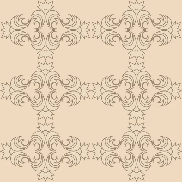 Floral seamless pattern in pastel colors in a linear style. Decoration for tiles or fabrics. — Stockový vektor