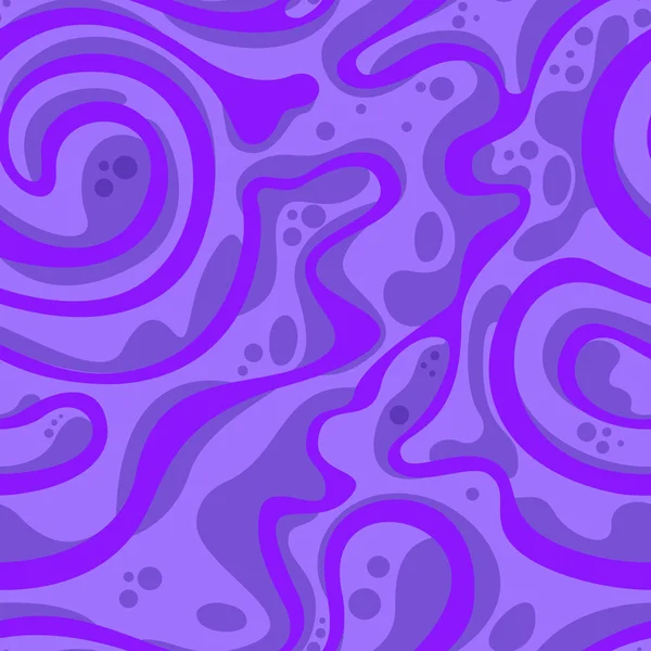 Texture Vectorielle Violet Vif Faite Formes Arrondies Lisses Spirales Modèle — Image vectorielle