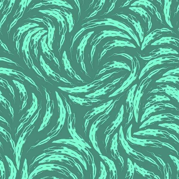 Texture Sans Couture Sur Fond Turquoise Arcs Déchirés Aqua Menthe — Image vectorielle