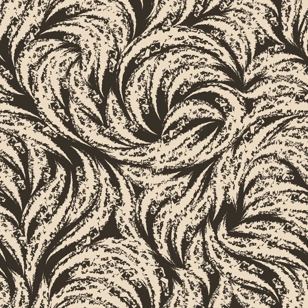 Texture Beige Grunge Sans Couture Arcs Déchirés Sur Fond Brun — Image vectorielle