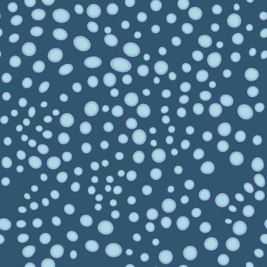 Birbirine kazınmış vektör mavi halkalar. Rastgele dağılmış noktalar, kusursuz desenler. Paket kağıdı için mükemmel tasarım, modaya uygun kumaş, duvar kağıdı.