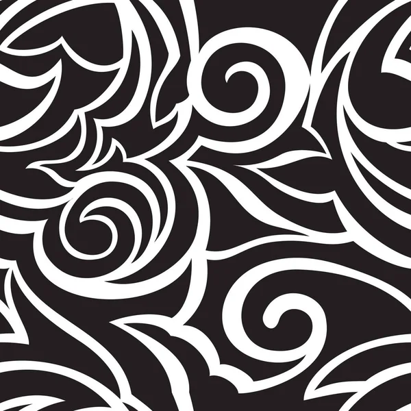 Textura Vectorial Color Negro Aislada Sobre Espirales Fondo Blanco Formas — Vector de stock
