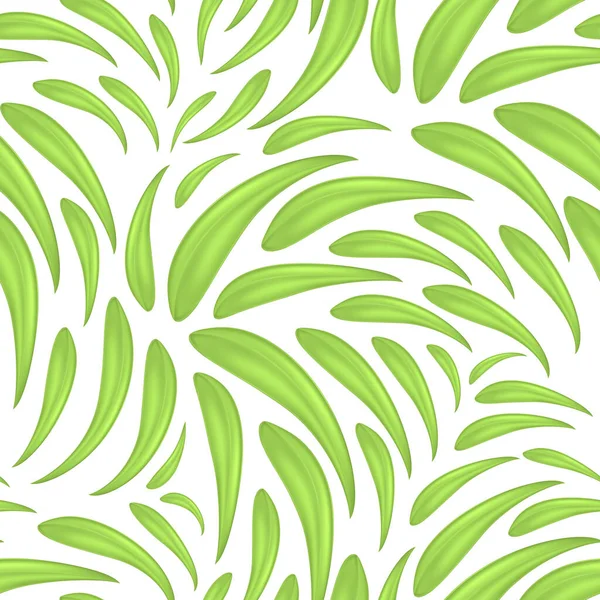 Grüne Pinselstriche oder Blätter, nahtloses Vektormuster. — Stockvektor