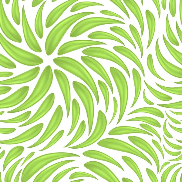 Pinceladas verdes u hojas, patrón de vectores sin costuras . — Vector de stock